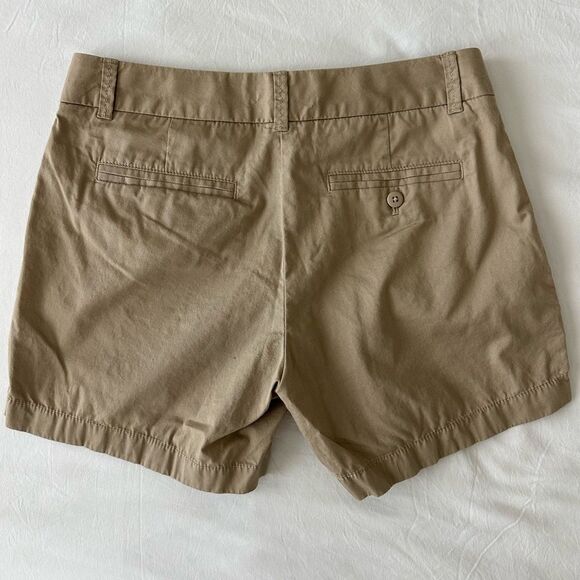 J.Crew BUNDLE 2 Shorts Women's size 2 100% Cotton Tan Navy Chino Broken In EUC - Picture 2 of 12